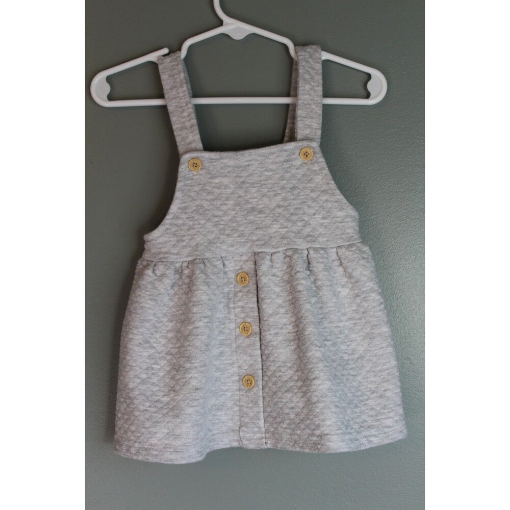 Catherine Malandrino Baby Overall Dress 12m Gray Sleeveless